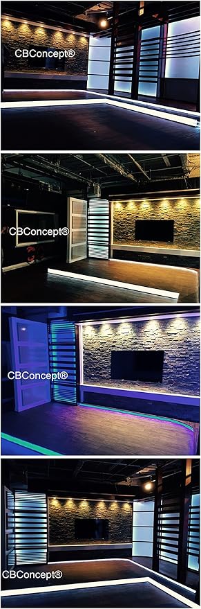 CBConcept UL Listed, 13 Feet, 1400 Lumen, 4000K Soft White, Dimmable, 110-120V AC Flexible Flat LED Strip Rope Light, 240 Units 3528 SMD LEDs, Indoor Outdoor Use, Accessories Included, Ready to use