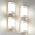 ASD LED Indoor Wall Mount Light Fixture - 8 Inch 15W Modern Interior Nickel Dimmable Wall Sconce Light - ETL 3000K 4000K 5000K Adjustable - Hallway, Bedroom LED Wall Lights, 4 Pack