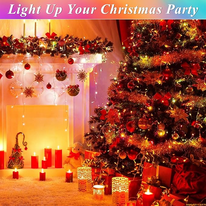 164FT 500LED Christmas Lights Color Changing, 35 Colors Easter String Lights with Remote, Waterproof Twinkle Fairy Light Clear Wire for Bedroom Easter Indoor Outdoor Holiday Party