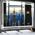 48"x36" LED Bathroom Mirror with Anti-Fog, Stepless Dimmable Lights, 3 Color Modes, Shatter-Proof Tempered Glass,Waterproof Design