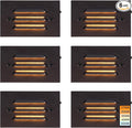 CLOUDY BAY 4 Inch 5CCT 12V 4W Low Voltage LED Step Light with Horizontal Louvered Faceplate for Steps Decks Stairs,Outdoor Stair Lights,Wet Locations,6 Pack,Oil Rubbed Bronze