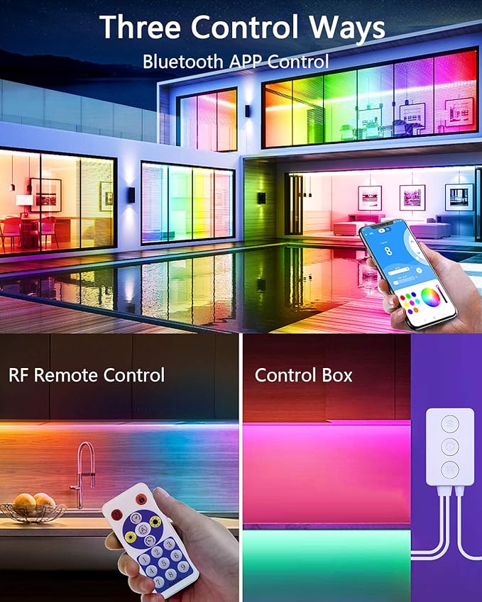 ALITOVE WS2812B Controller Bluetooth Music Sync WS2811 Addressable RGB LED Controller with RF Remote Dual Signal Output DC 5V~24V for SK6812 WS2812 SM16703 1903 3Pin Dream Color LED Pixel Strip Lights