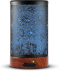 EQUSUPRO Aromatherapy Essential Oil Diffuser 150ml- Electric Cool Mist Aroma Diffuser with Intermittent Mode, Auto Shut-Off Protection, 7 Colors Changing LED Light for Home Office Decor & Gift (Sea)