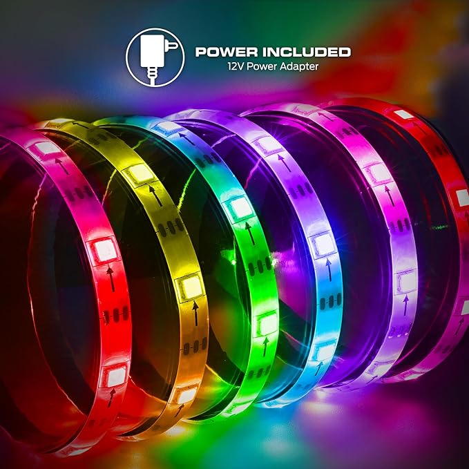 Monster Smart RGB+IC LED Strip Lights 25ft – Sound Reactive Strip Lights for Bedroom, App & Voice Control, RGB Light Strip for Room, Alexa Google Home, Razer Chroma Sync - 230 RGB+IC LED Lights