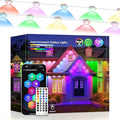 Permanent Outdoor Lights 150ft RGB+IC Outdoor String Lights App Control IP67 Waterproof,100 Scene Modes Home for Christmas,Halloween,Holiday, Daily,Birthday Decor