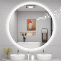 STARLEAD 36" Round LED Bathroom Mirror with Bluetooth Speaker, Dimmable Lighting, 3 Color Modes, Anti-Fog, Touch Control Wall Mounted Vanity Mirror