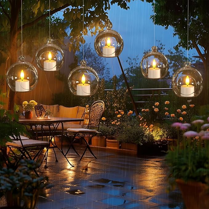 PChero Flameless Candles with Remote Timer & Magnetic Charging Base, 12 Pack Waterproof Rechargeable LED Tea Lights Fake Floating Candles for Pool Outdoor Lantern Wedding Centerpieces Christmas Decor