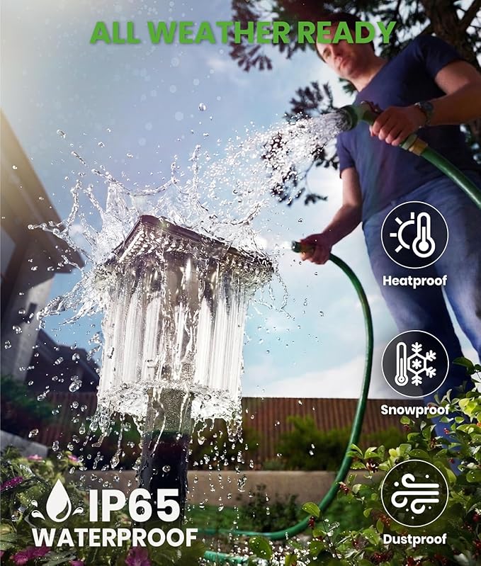 Super Bright Solar Pathway Lights 2 Pack, Adjustable Warm & Cold Solar Lights Outdoor Waterproof IP65, Auto On/Off, Outdoor Decor Light for Garden, Landscape, Path, Yard, Patio, Driveway