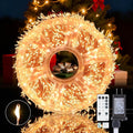 Dailyart Fairy Lights Plug in, 2000 Led Twinkle String Light with Remote 130Ft Waterproof 8 Modes Warm Cluster Lights with Timer for Bedroom Wreath Window Wedding Christmas Tree Decoration,Gold Wire