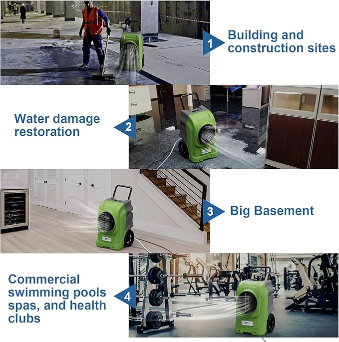 ALORAIR 270 Pints Commercial Dehumidifiers Smart Wi-Fi with Pump, Up to 3,000 Sq.Ft Coverage for Large Room or Basements, Industrial Dehumidifier with Drain Hose, 5 Years Limited Warranty