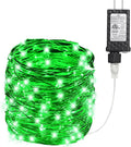 Joomer Green Fairy String Lights 33FT 100 LEDs Plug in Fairy Lights Indoor Silver Wire String Light DIY for Bedroom, Parties, Christmas, Outdoor, Indoor St. Patrick's Day Decoration (Non-Connectable)