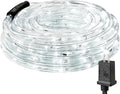 Lighting EVER 33ft 240 LED Outdoor Rope Lights Cool White 6000K, 24 V Connectable, Waterproof Clear Tube String Lights for Deck Railing, Patio Ground, Garden, Yard Lawn, Flower Bed Landscape, Camping