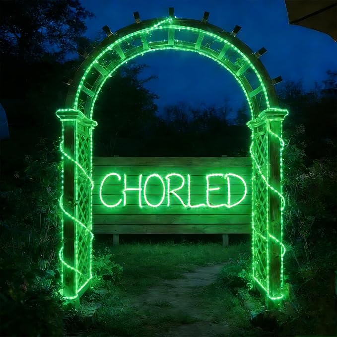 50ft Green Rope Lights, Connectable for Indoor & Outdoor,110V Transparent Flexible Tube Lights,Waterproof LED Rope Lighting For Outside, Deck, Patio, Pool, Camping, Bedroom Decor,Landscape Lighting