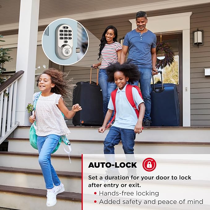 Kwikset Halo Wi-Fi Smart Lock, Keyless Entry Door Deadbolt, Geofence Auto-Unlock, Grade AAA Certified, No Hub Required Easy Install, Satin Nickel Lifetime Finish Warranty, Backlit Keypad