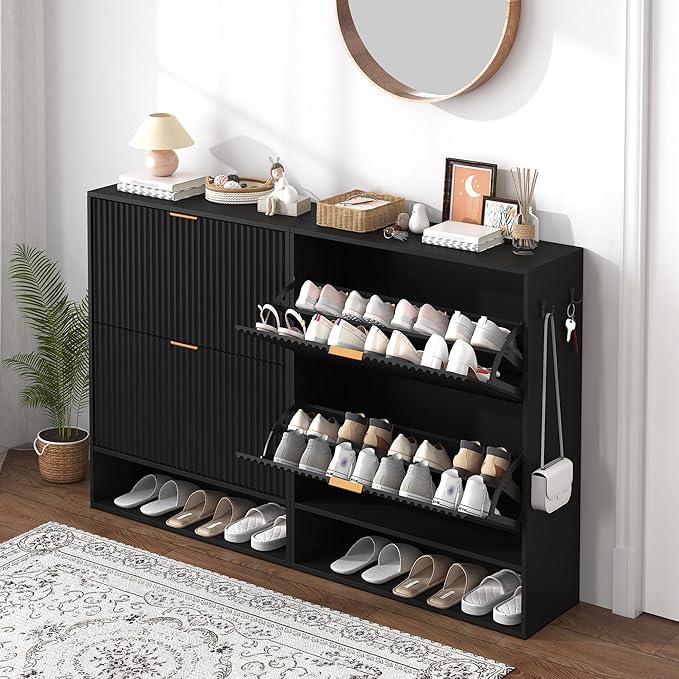 Shoe Cabinet for Foyer, Hallway,Black