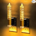 L LOHAS LED Night Light, Amber Candle Night Lights Plug into Wall,2 Pack 0-100 LM Dimmable Nightlight, Plug in Acrylic Diamond Night Light with Dusk to Dawn Sensor, for Bathroom Hallway