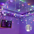 8 Modes 120 LED 19.7FT Firefly Twinkle Timer String Lights with Remote,Butterfly Curtain Fairy Lights USB Plug in, Waterproof Copper Wire for Bedroom Patio Christmas Wedding Party Dorm(Multicolor)