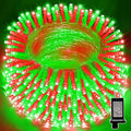 LAMPHOME Red and Green Christmas Lights, 66ft 200 LED String Lights,16 Modes Twinkle Fairy Light Plug in Waterproof for Indoor Outdoor,Christmas Tree Light for Holiday,Wedding Party,Xmas Decor