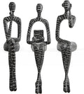 XINXUAN Letter - Black Statue Home Decor - Modern Bookshelf & Desk Decor - 3 Piece Set