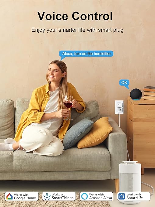 Smart Plug, Smart Plugs That Compatible with Alexa & Google Home, Smart Outlet with Retome Control, Timer & Schedule, WiFi Outlet for Home, No Hub Required, 2.4GHz Wi-Fi Only, 4 Pack