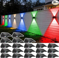Solar Fence Lights Outdoor, 20-Pack Fence Lights Solar Powered with Up/Down Buttons, IP67 Waterproof for Outside, 120LM Auto Dusk to Dawn for Wall/Patio/Yard/Railing/Deck/Pathway (White & RGB)