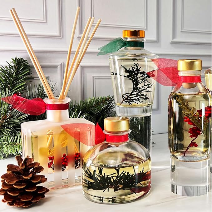 LOVSPA Reed Diffuser Set, Roasted Chestnuts Scented Oil Diffuser with Sticks, Home Fragrance Accessories for Bathroom Shelf Decor, Aroma Diffusers for Home or Office Fall Decor, USA Made