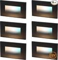 CLOUDY BAY 12V Low Voltage 3 Color Indoor and Outdoor LED Step Light,3000K/4000K/5000K Deck Lights,Stair Light,Wet Location,Black(Low Voltage Transformer is Required)