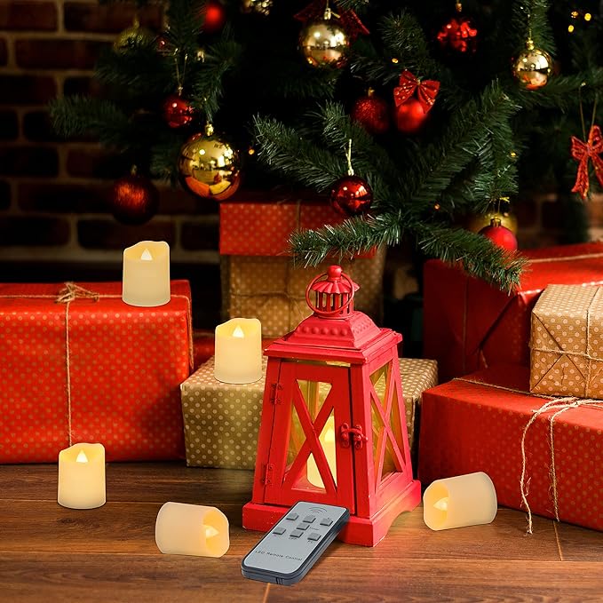 Rechargeable LED Tea Lights USB Flameless Warm White Votive Candles with Remote Battery Flickering Tealights Candle for Halloween Christmas Romantic Home Decoration (6 Packs,Warm White)