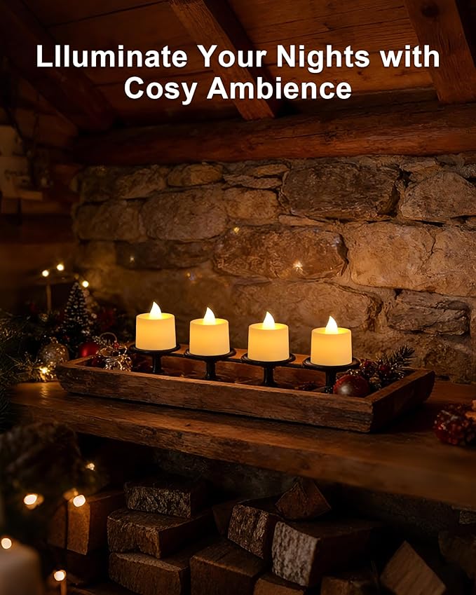 Amagic 150 Pack LED Tea lights, Flameless Votive Candles, Lasting Electric Fake Small Candles, Battery Operated Tealights Candles for Halloween, Christmas, Home Decor, Wedding, Party, Festival (Ivory)