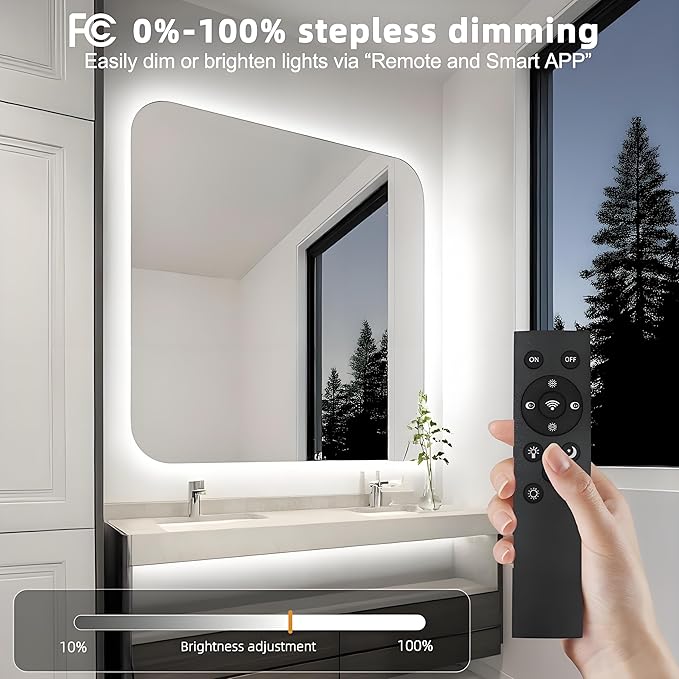 Tenmiro White LED Strip Lights 16.4ft (600 LEDs) Super Bright 25000K Daylight White, 3Color Temperature Dimmable with Smart App & Remote Control for Bedroom Kitchen Commercial Home Lighting Decor