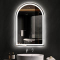 Arched LED Mirror for Bathroom 24"x36"- Frameless Lighted Bathroom Mirror with Lights, Fogless, Dimmable, 3 Color Changing, Shatterproof, Touch Sensor
