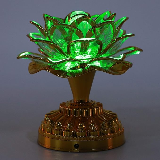 Yosoo Health Gear 7 Color Changing Buddha Light, Lotus Pagoda Meditation Lamp with Auto Cycling Colors, Battery Powered Mood Light for Yoga, Zen Decor, Home Altar, Spiritual Gift