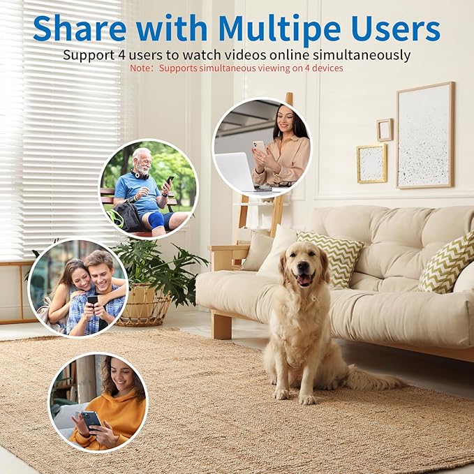 2K 3MP Indoor Security Camera for Baby Monitor, Dog Camera AI Motion Detection, 2-Way Audio Siren, Night Vision, Cloud & SD Card Storage，Support 2.4G & 5G WiFi