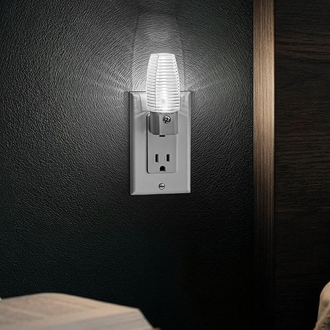 Maxxima MLN-16 LED Plug in Night Light - Features Auto Dusk to Dawn Sensor 5000K Daylight, 5 Lumens, Ideal for Bedroom, Bathroom, Hallway, and Senior Living Use - 4 Pack
