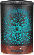 Essential Oil Diffuser- Aromatherapy Diffuser with7 Colors Light and Auto-Off for Women Metal Cool Mist Humidifier for Home and Office for Mom Women(Tree)