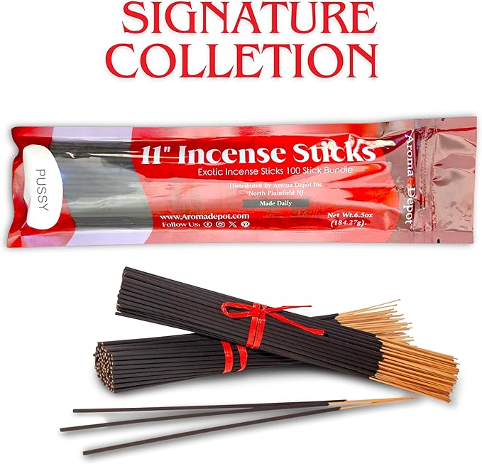 Aroma Depot Sage & Citrus Exotic 11'' Incense Sticks. Approx. 85 to 100 Sticks Per Bundle, Each Natural Stick Burns for 45 mins to 1 Hour Each. Long Lasting. Guarantee 100% Pure