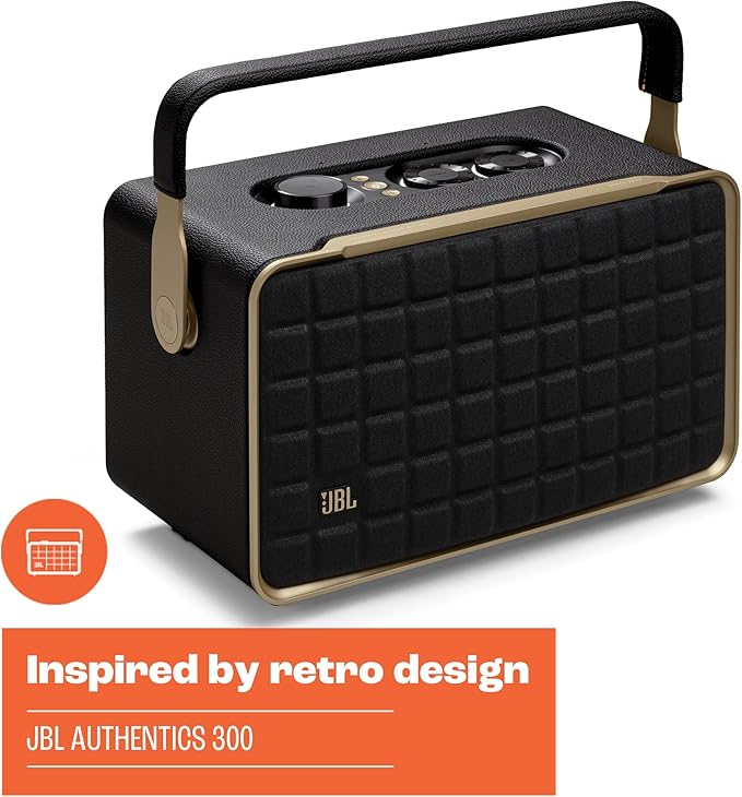 JBL Authentics 300 Portable Wireless Bluetooth Speaker (White)