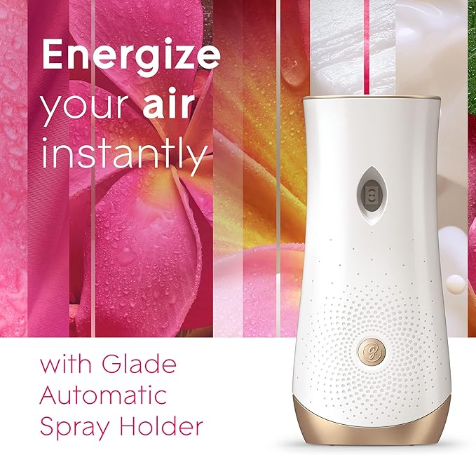 Glade Automatic Spray Refill, Air Freshener for Home and Bathroom, Exotic Tropical Blossoms, 6.2 Oz