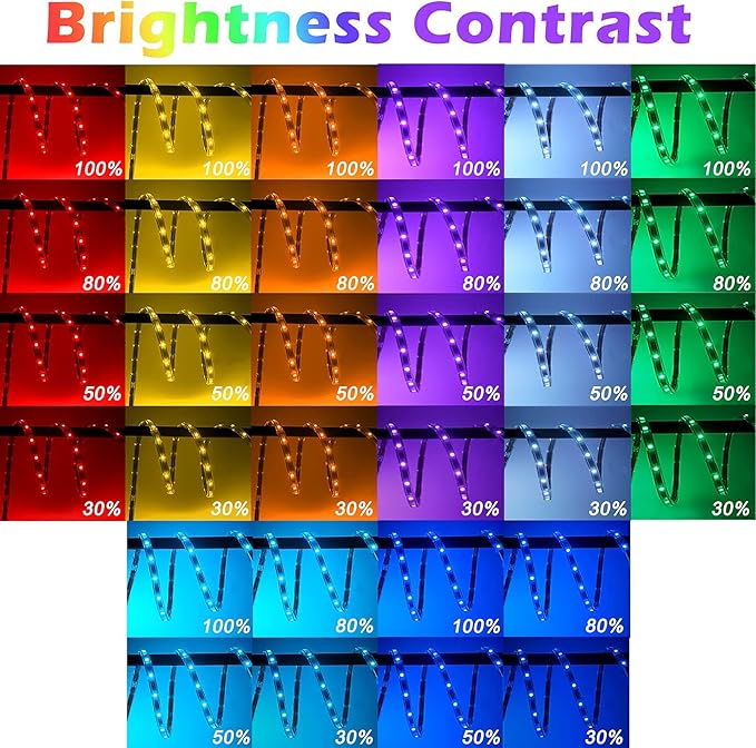110V 8 Colors RGB Dimmable Strip Light Outdoor 131.2ft 40m Rope Lighting Kit Indoor Waterproof IP65 Connectable Flexible for Christmas Bar Boat Parties Landscape Decoration