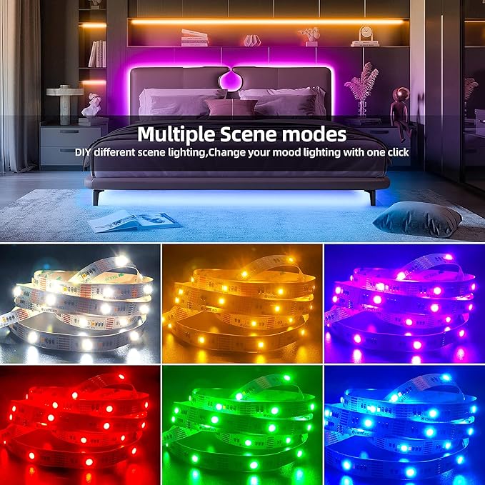 GIDEALED Smart ZigBee 3.0 USB RGBWW LED Strip Light 9.8ft Dimmable Kit,ZigBee Hub Bridge Required for APP/Voice Control Alexa Echo Plus,2700K~6500K Warm White Cool White RGB CCT LED Strip Light 5V
