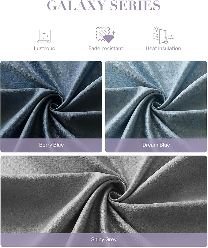 Graywind Hardwired Smart Curtains Compatible with Alexa Google Remote Control Motorized Drape for Sliding Door One-Way or Split Draw, Custom Width to 220" (Galaxy Series)