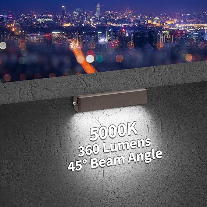 8-Packs 3W 7inch LED Hardscape Paver Lighting,12V AC/DC Low Voltage Retaining Wall Lights,LED Landscape Lighting,5000K Daylight White Outdoor Step Light,50,000 Hours Lifespan