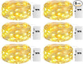 6 Pack Fairy Lights with Timer Battery Operated, 3 Modes 7ft Mini Twinkle Lights Waterproof, 20 LED Bulk String Light for Mason Jars Christmas Decoration Wedding Table Centerpieces,Warm White
