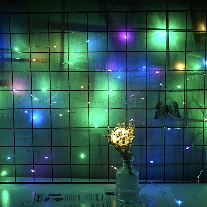 15 Pack 30 LED Micro Starry String Lights Battery Operated(Included),Fairy Waterproof Silver Wire Lights,for DIY Party Garden Wedding Table Indoor&Outdoor Decorations
