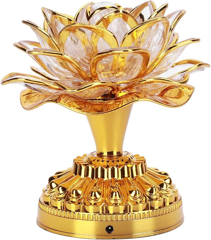 Yosoo Health Gear 7 Color Changing Buddha Light, Lotus Pagoda Meditation Lamp with Auto Cycling Colors, Battery Powered Mood Light for Yoga, Zen Decor, Home Altar, Spiritual Gift