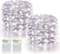 LitHome 2 Pack Cool White Fairy Lights Battery Operated, 20 FT 60 LED Twinkle Lights Battery Operated 2 Modes, Waterproof Led Fairy String Light for Indoor Outdoor Christmas Wedding Bedroom Decor