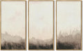 KUVIOKE Abstract Wall Art Minimalism Gray Ink Painting Modern Landscape Artwork for Bedroom living Room Dining room Kitch 8x16in3pcs Natural Framed