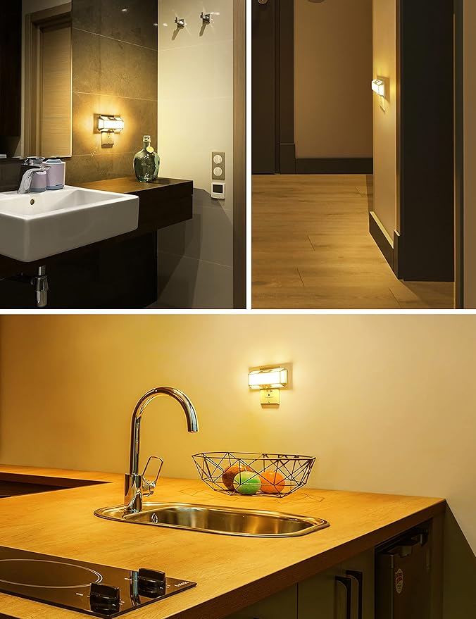 L LOHAS LED Super Bright Night Light, Night Lights Plug into Wall [2 Pack], 0-250LM LED Night Light with Light Sensor, 2W Dimmable Nightlight, Soft White 3000K for Bathroom, Adults Kids Room, Stairway