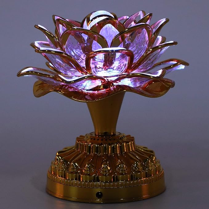 Yosoo Health Gear 7 Color Changing Buddha Light, Lotus Pagoda Meditation Lamp with Auto Cycling Colors, Battery Powered Mood Light for Yoga, Zen Decor, Home Altar, Spiritual Gift