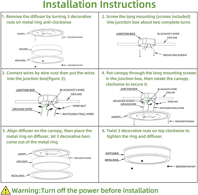 hykolity 13 inch Flush Mount LED Ceiling Light Fixture, 2700K/3000K/3500K/4000K/5000K Adjustable Ceiling Lights, Gold Saturn Dimmable Lighting for Hallway Bathroom or Kitchen ETL Listed 1Pack
